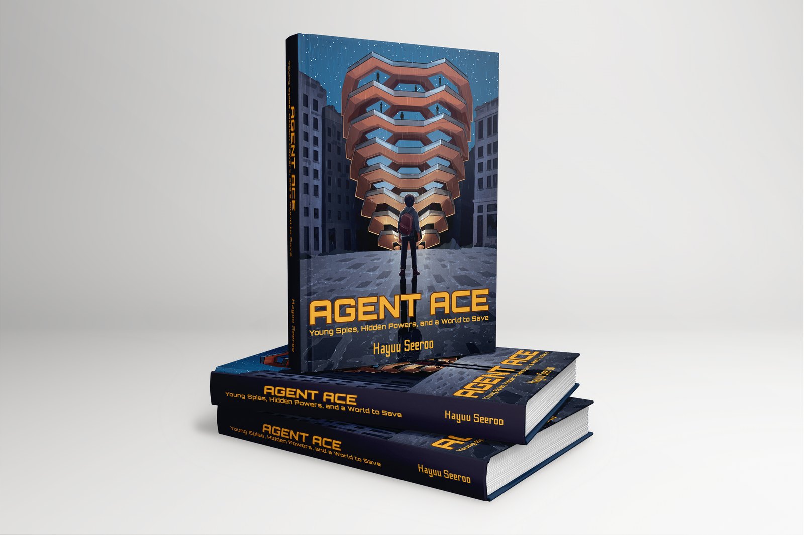 Stacked paperback copies of Agent Ace