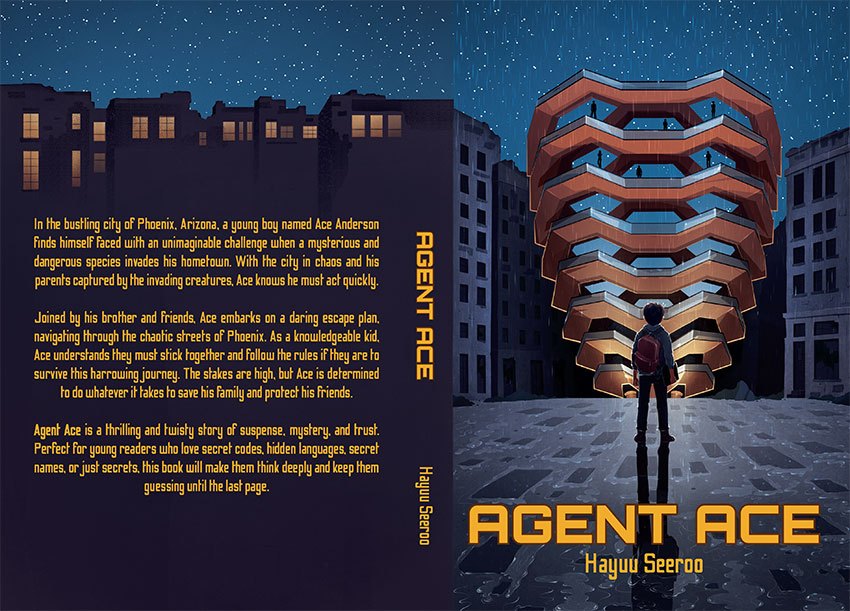 Agent Ace full paperback cover, front and back
